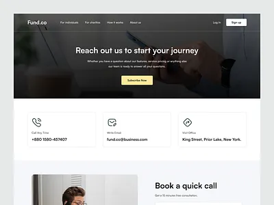 Contact Page - Crowd Funding Website clean contact contact form contact page contact us crowd funding form get in touch halal halal design investment minimal minimalism uidesign user interface web design website website design