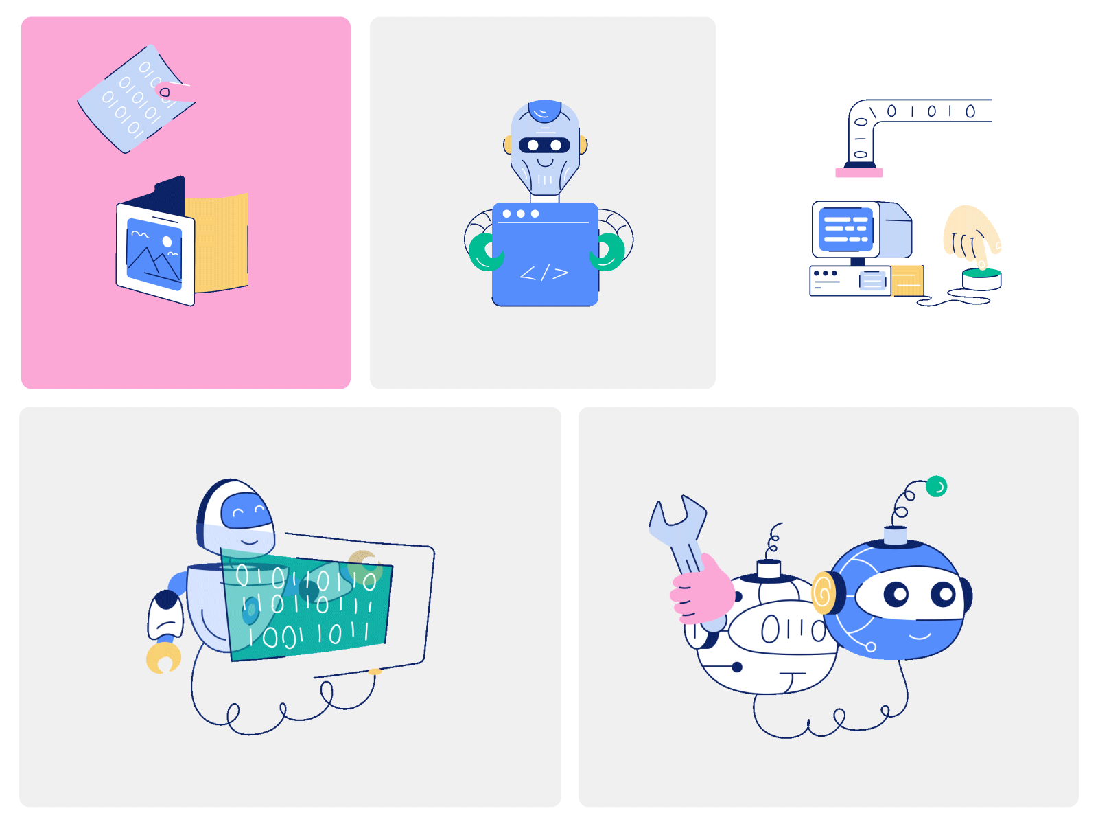 Web Development Mini Illustrations animation coding development digital art digital illustration doodle doodle illustration graphic design hand drawn illustration loop animation programming vector web web animation web design web development web illustration website website illustration