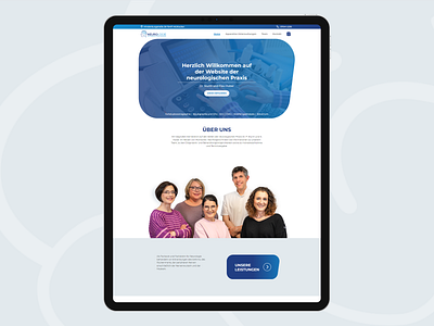 A neurological clinic's landing page (website, iPad Pro) appdesign appdevelopment design designer designinspiration dev developer development personal personalwebsite ui ux web webdesign webdesigner webdev webdeveloper webdevelopment website