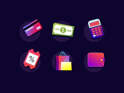 Ecommerce Icon Animations - Online Shopping UI animation colorful customer design ecommerce gradient graphic design icon icons illustration kit motion motion graphics neon shopping svg animation svgator ui ux