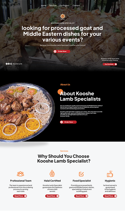 Middle Eastern Dishes Website Design & Management branding design food graphic design ui ux web design