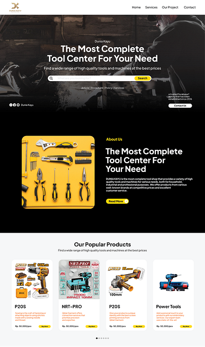 Carpentry Tools Website Design & Management branding design graphic design illustration logo ui ux web design