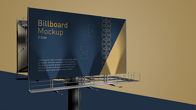 2 Sided Billboard PSD Mockup 2 sided billboard 2 sided billboard mockup billboard billboard mockup psd mockup