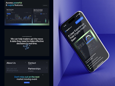 Dark-Themed Website for a Crypto Platform | Lazarev adaptation ai ai powered animation app application crypto dark theme design mobile motion graphics scroll ui ux website adaptation