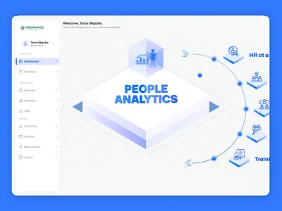 Orgnomics - Dashboard Design 3d animation branding dashboard logo motion graphics ui