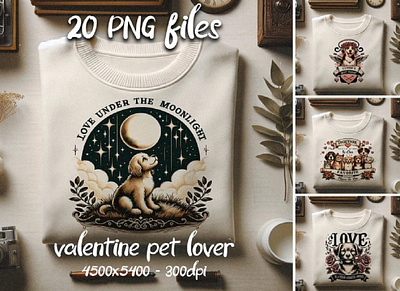 Valentine Pet Love PNG Bundle apparel