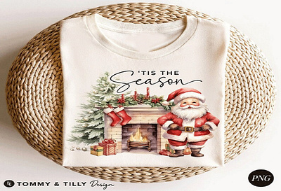 Vintage Christmas T-shirt design animation apparel graphic design