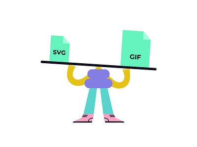 SVG vs GIF - Animated File Format animation character design file format gif graphic design heavy illustration light lightweight motion graphics svg svg animation svgator