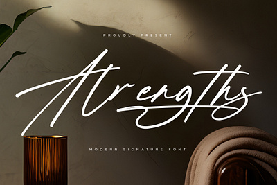 Alrengths - Modern Signature Font style