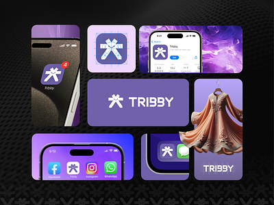 Tribby Fashion App Branding app app icon app logo app screens branding fashion icon ios ios screen logo mobile app regional fashion tribby ui ui design ux