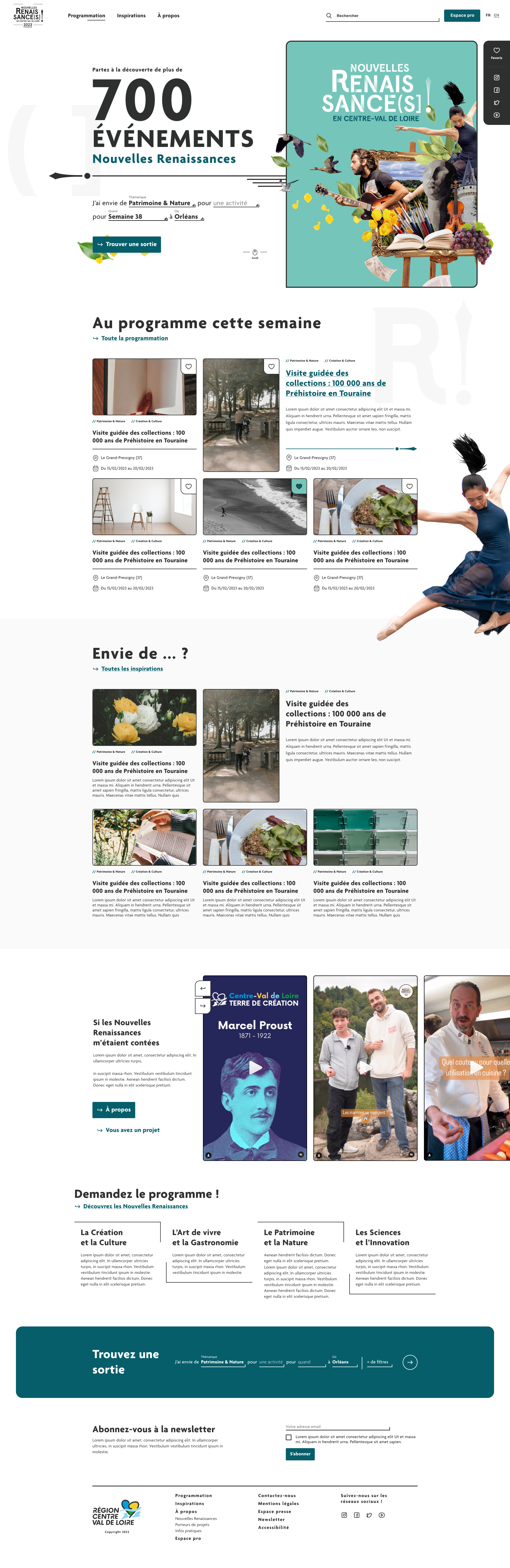 Web Design for Nouvelles Renaissances ui web design