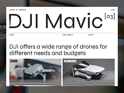 DJI Mavic Drones | Website adaptive design clean layout daily ui design solution desktop design dji drones homepage design interaction design interface design light theme mavic minimal minimalism solar digital startup technologies ui design concept ux design concept web design