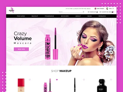 Beauty District Website 3d animation branding logo motion graphics ui