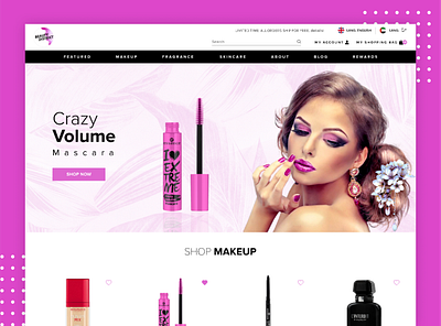 Beauty District Website 3d animation branding logo motion graphics ui