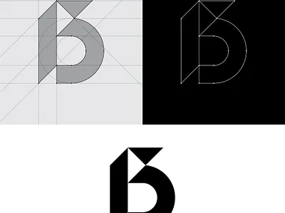 B geometry lettermark logo b branding geometry graphic design logo logodesign minimal monogram unique