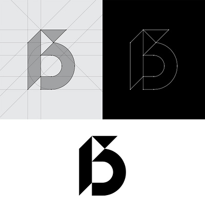 B geometry lettermark logo b branding geometry graphic design logo logodesign minimal monogram unique