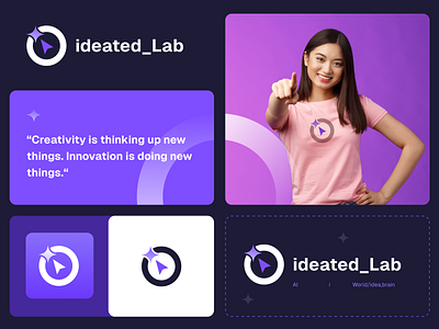 ideated_Lab AI Design Agency Logo Branding Design agency ai app bot branding branding design design development figma graphic design icon ideatedlab logo minimal modern simple logo technology ui ux website