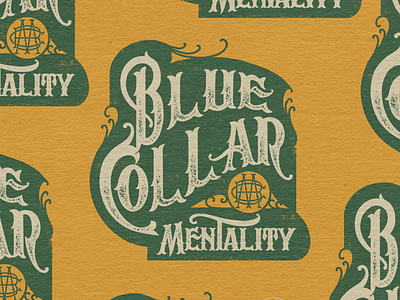 Blue Collar Mentality blue collar brand branding company brand logo company branding company logo illustration vintage vintage label