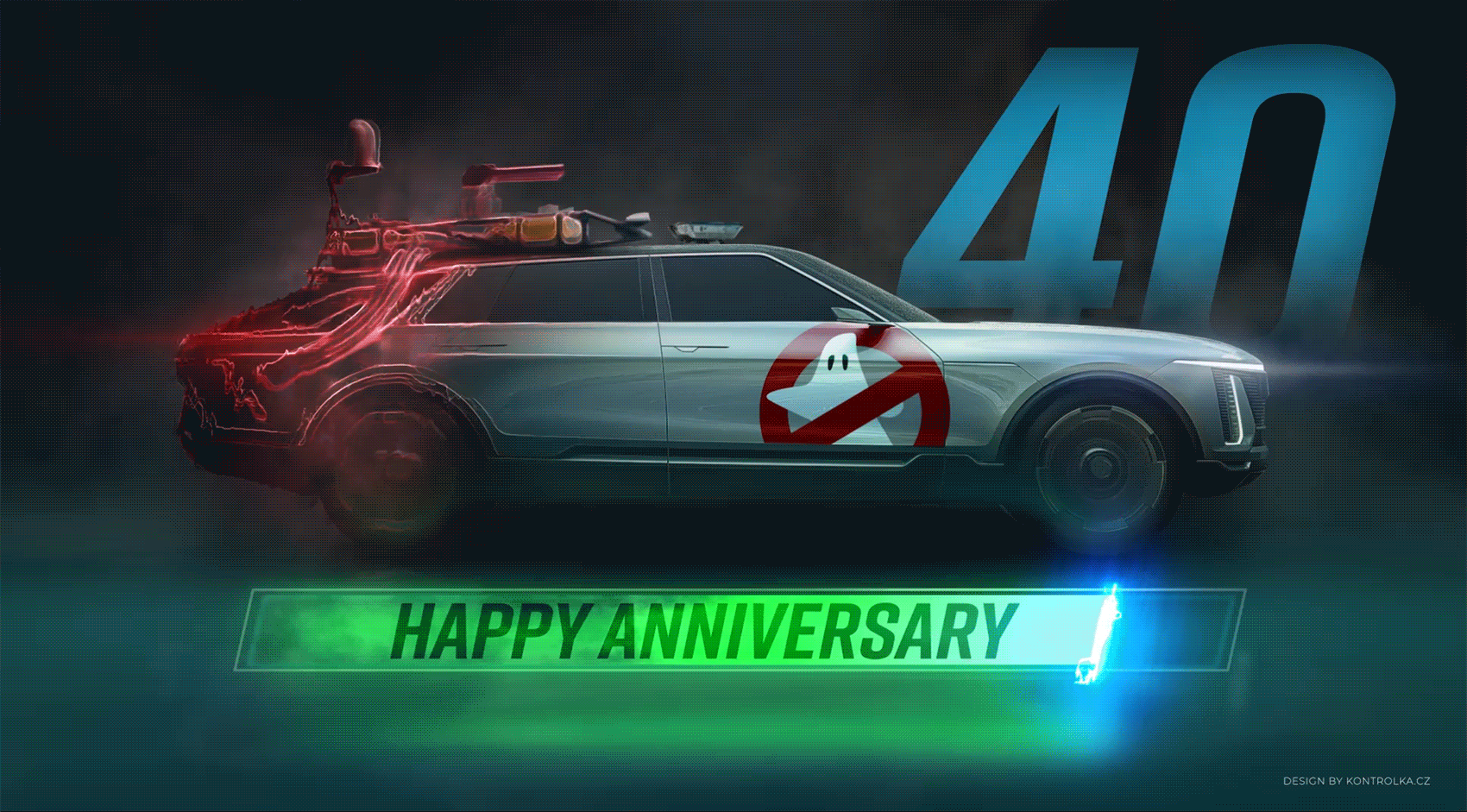 Ghostbusters anniversary after effects animation bargraph busters car colors concept design ecto ecto 1 effects ghost ghostbusters light modern motion graphics ui vehicle xray