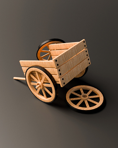 Maybe an old carriage? 3d 3d design blender carriage