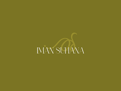 Iman Suhana - Clothing Brand brand design brand icon branding creative curve logo graphic design icon based is logo letter icon logo letter is logo olive green logo script logo type based typography logo