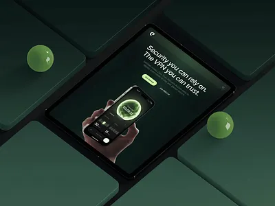 VPN App Landing Page 3d ai android animation blockchain brandbook branding crypto design framer graphic design ios landing page logo mobile app mockup ui vpn web3 webflow