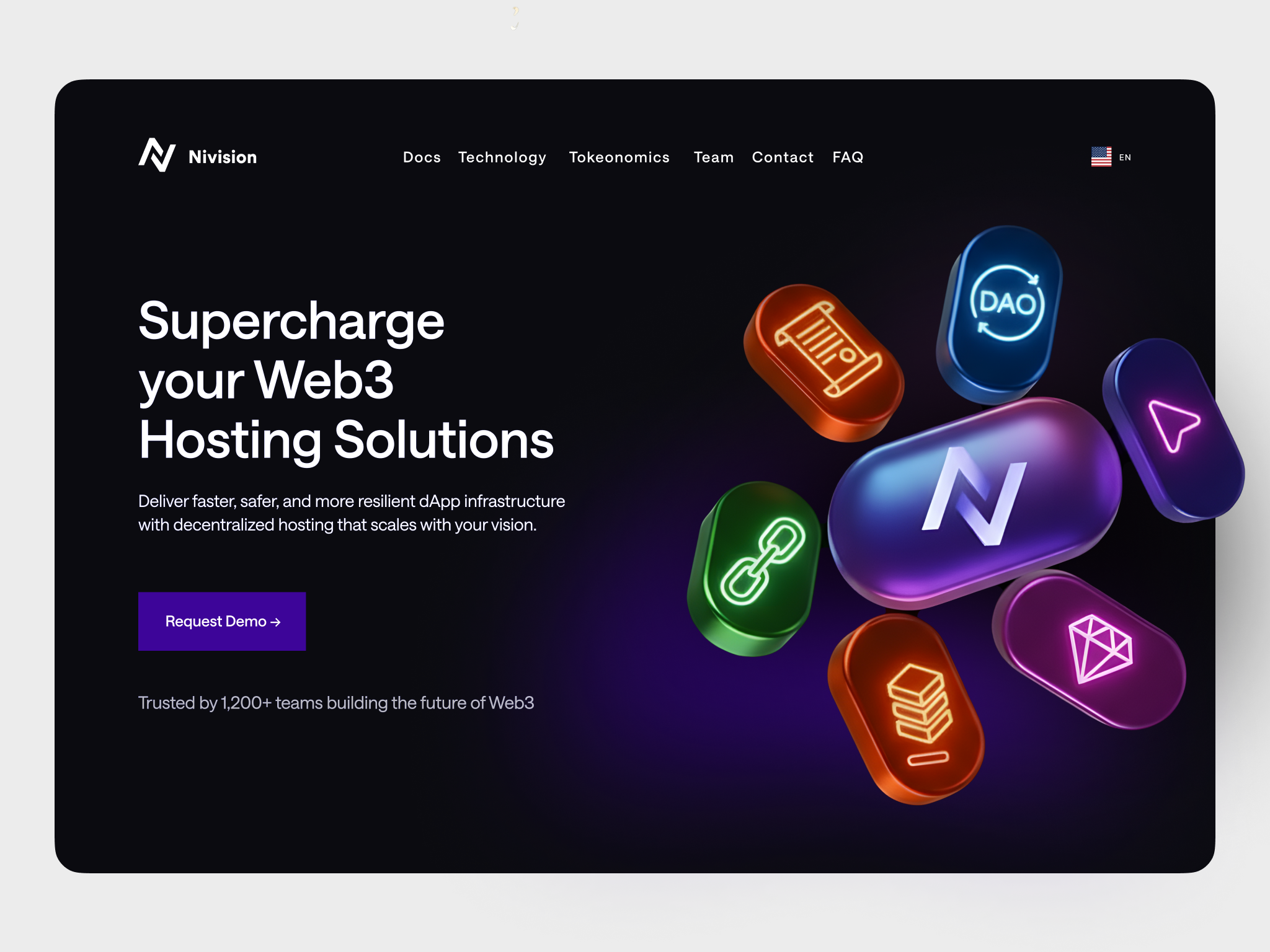 Nivision - Landing page branding design graphic design icons illustration landing page ui ux vector web web design