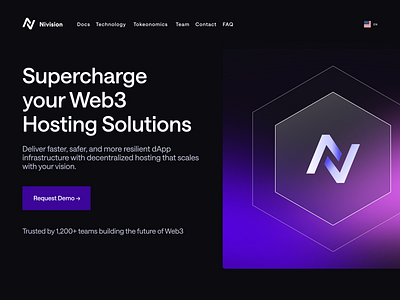 Nivision - Landing page branding design graphic design icons illustration landing page ui ux vector web web design