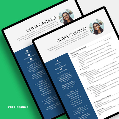 Free One Page US Letter Resume in Microsoft Word cover letter curriculum vitae free cv template free resume template freebies professional resume resume design