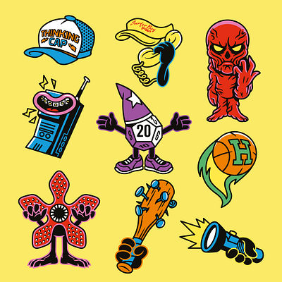 Stranger Things - Pop Fun bold colourful fun icons licensing stranger things vector