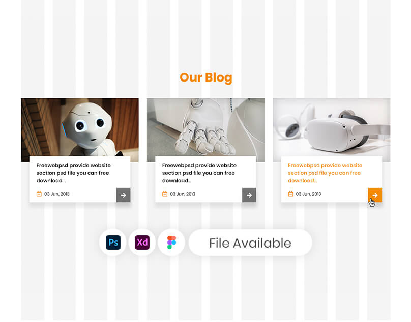 create a blog ui design by free web psd on Dribbble