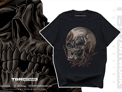 Twig Rat Skull artwork branding daun art desain kaos desaingrafis design digital artwor graphic design illustration kaos tengkorak logo skull art tikus art ui