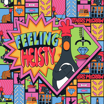 Feeling Heisty badge bold colourful illustration style guide trend guide vector