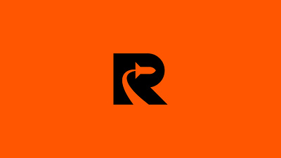 R+Rocket Logo abstract branding lettermark logo minimal negativespace r rocket