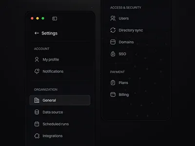 Sidebar Navigation app application clean dashboard design menu nav navigation settings settings page side menu side nav sidebar sidebar navigation simple ui uiux ux webapp