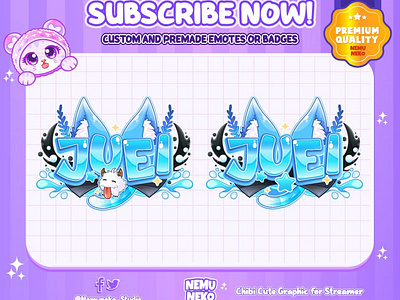 🍷Juei Custom Vtuber Logo Text By Nemuneko🍷 animation anime logo blue theme branding chibi emotes cute emotes cute logo design graphic design illustration logo logo aesthetic logo text nemuneko snow theme twitch emotes vtuber vtuber logo vtuber logo text