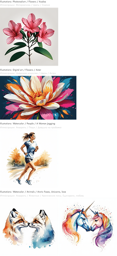 Illustrations in Different Styles animals digital art flower illustration love watercolor woman