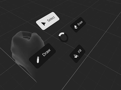 Spatial Circular Menu II animation circular circular menu csharp hand tracking interaction design menu microinteractions navigation pie menu prototype radial menu spatial computing spatial design spatial ui toolbar ui unity3d ux virtual reality