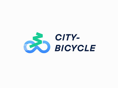 City Bicycle logo bicycle branding city icon logo
