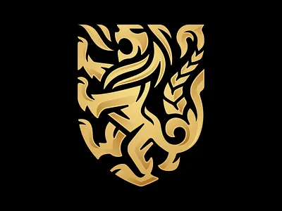 Heraldry Lion Tailed Scorpion Logo graphic design law logo