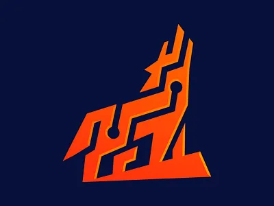 Wolf Tech Logo fox graphic design logo