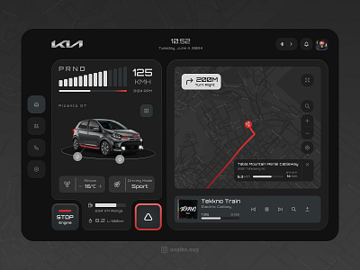 90-Day UI Design Challenge: Day 89 app design car hmi dashboard ui design design challenge hmi hmi design kia design kia picanto picanto design ui ui design ui designer ui inspiration ui trends uiux user interface design uxui