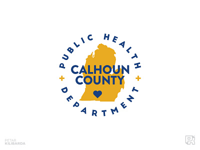Calhoun County (Client's work) badge calhoun county crest health logo michigan round