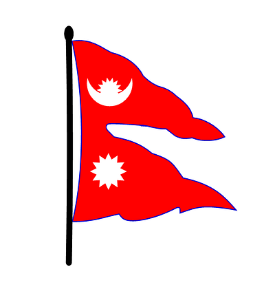 Nepal Flag Logo Design graphic design