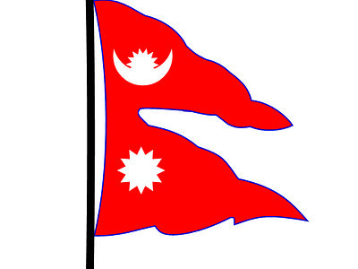 Nepal Flag Logo Design graphic design
