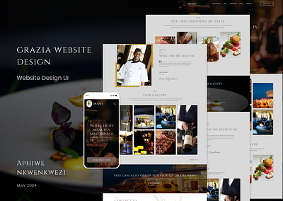 Grazia Fine Food & Wine Website Design design luxury restaurant uiux website website design