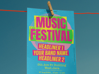 Music Festival Poster Design - Summer Theme design festival festival poster design graphic design layout music music event poster music festival music festival poster music festival poster design poster poster design template