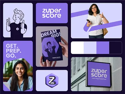 Bold and Spirited: Zuper Score’s Striking Visual Identity bolddesign brand brandbuilding branddesign brandidentity branding design educationaldesign graphicdesign illustration logodesign personalizedtutoring playfulidentity purple purplehues testprep typography visualdesign zuperscore