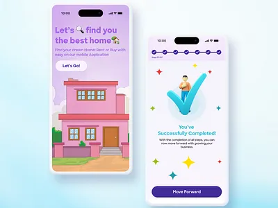 Rental house app. 3d animation branding graphic design logo motion graphics ui