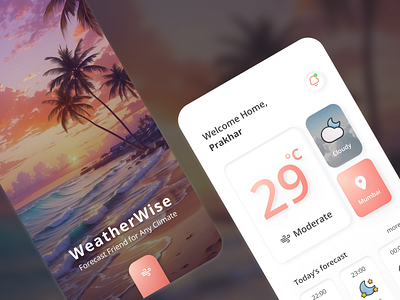 Weather App UI/UX Design appdesign design designer graphic designer hire designer mobileapp ui ux weather app
